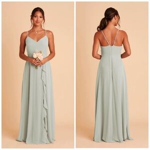 NWT Birdy Grey “Theresa” Chiffon Bridesmaid Dress in Sage